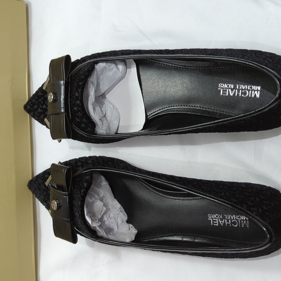 BNIB MICHAEL Kors Belle Flex Signature Logo Flats Black 6 - Picture 5 of 8
